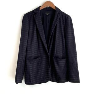 Ann Taylor Navy Striped Blazer size 8